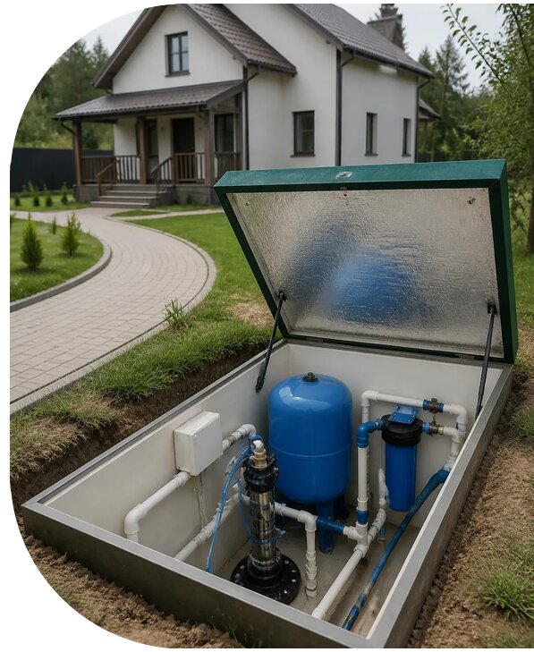 Автономное водоснабжение дома в Первоуральске от 154395 р. | АПаруса-Прв